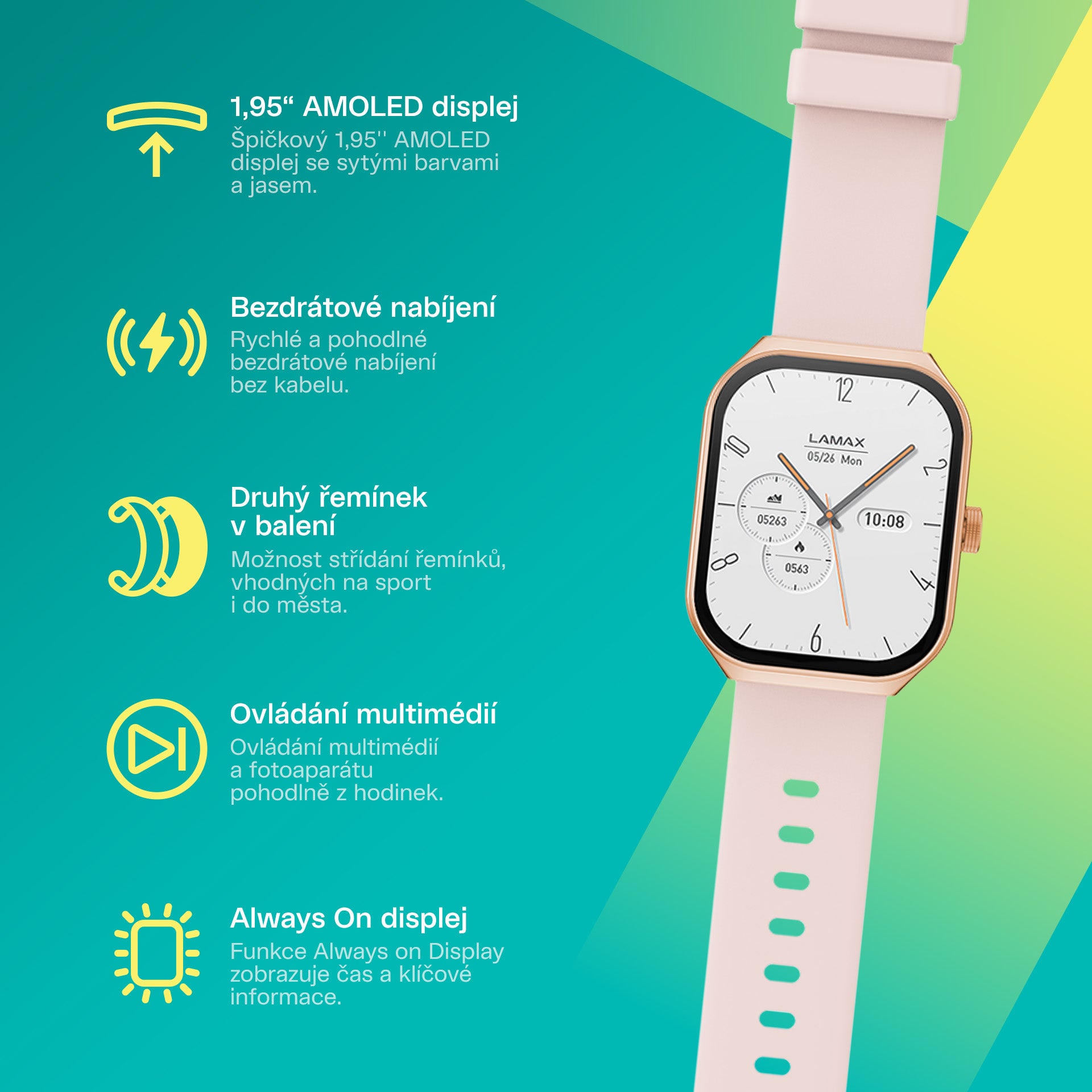 LAMAX Flow AMOLED Rose Gold cs