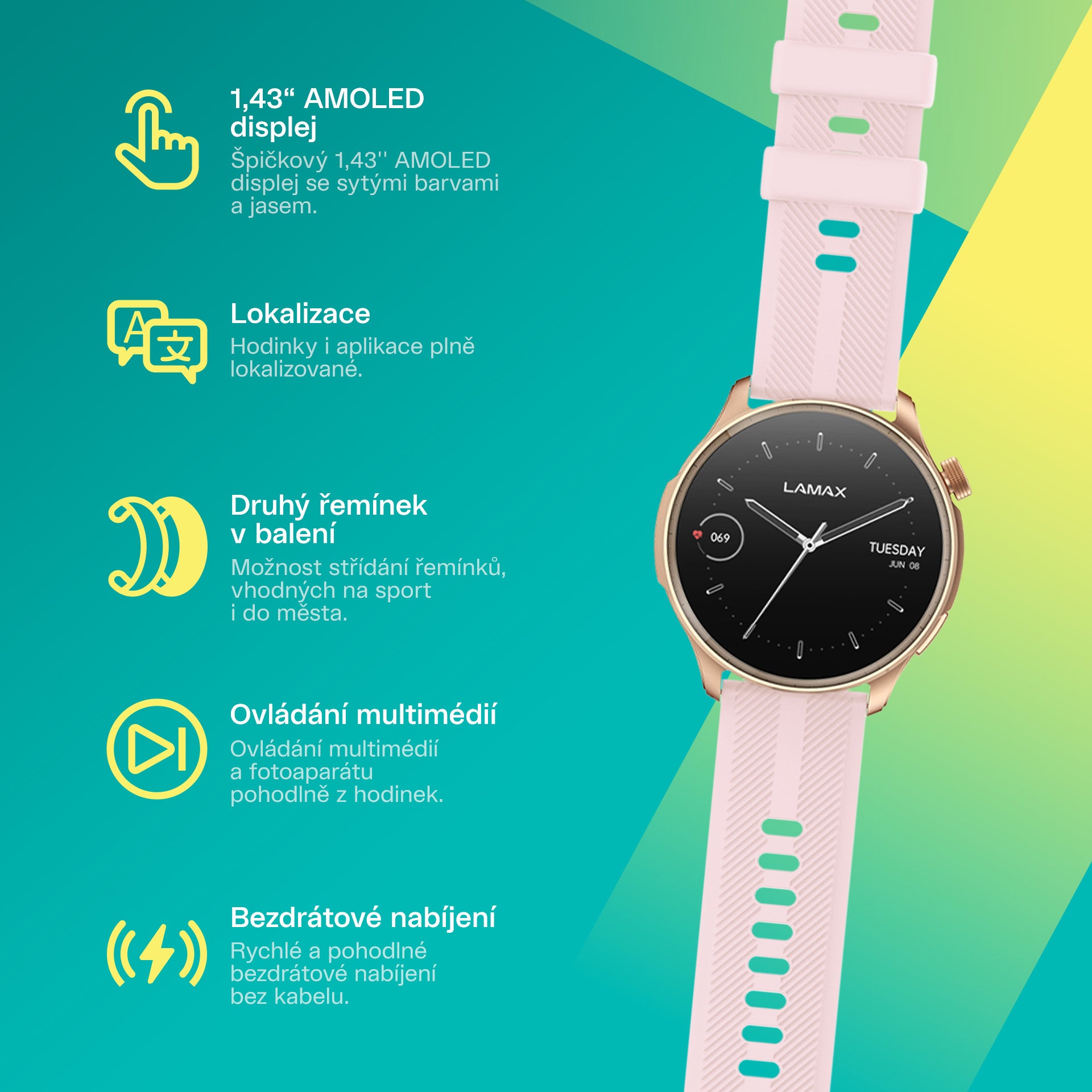 LAMAX Prism AMOLED Rose Gold cs