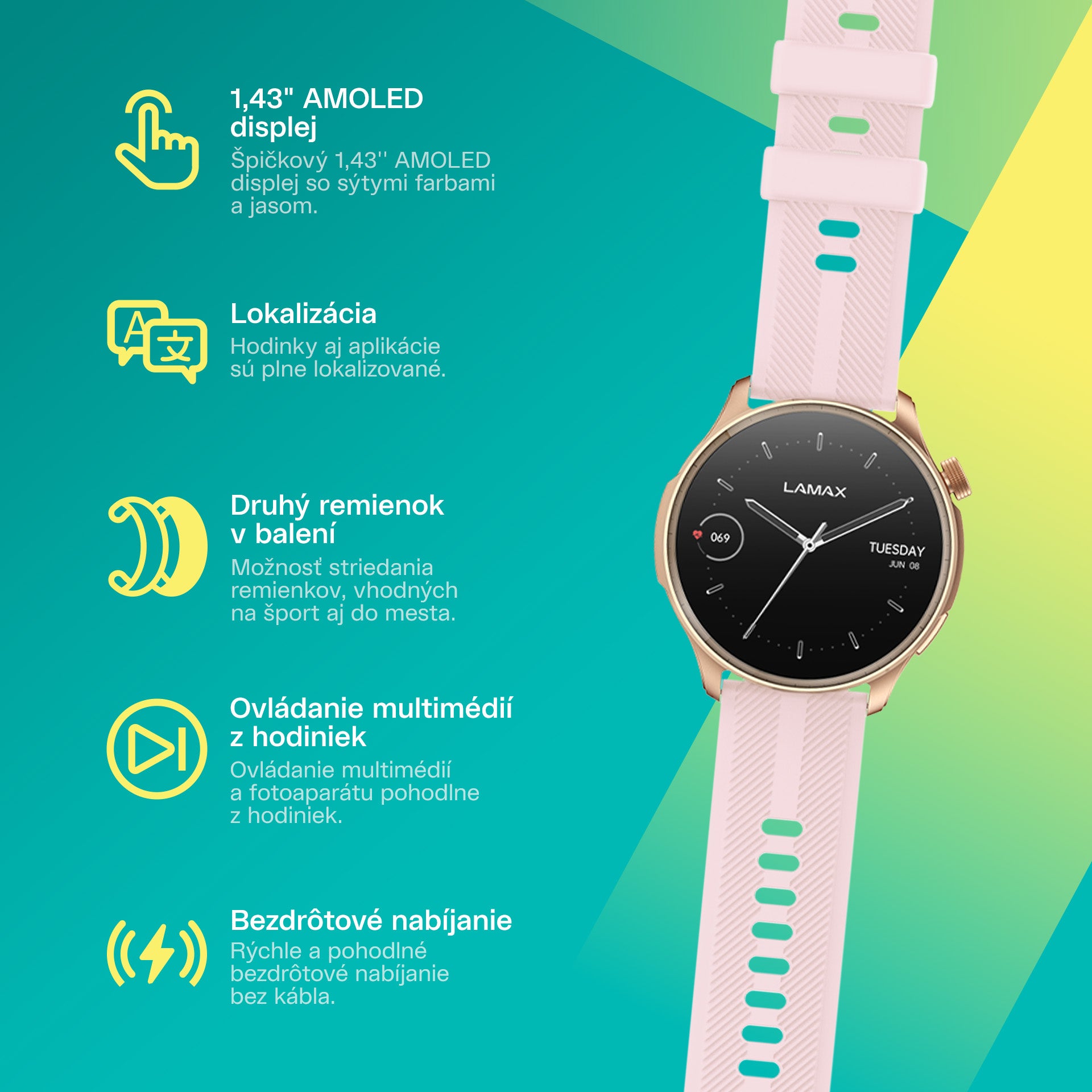 LAMAX Prism AMOLED Rose Gold sk